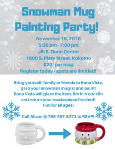 Snowman Mug Painting Party!
