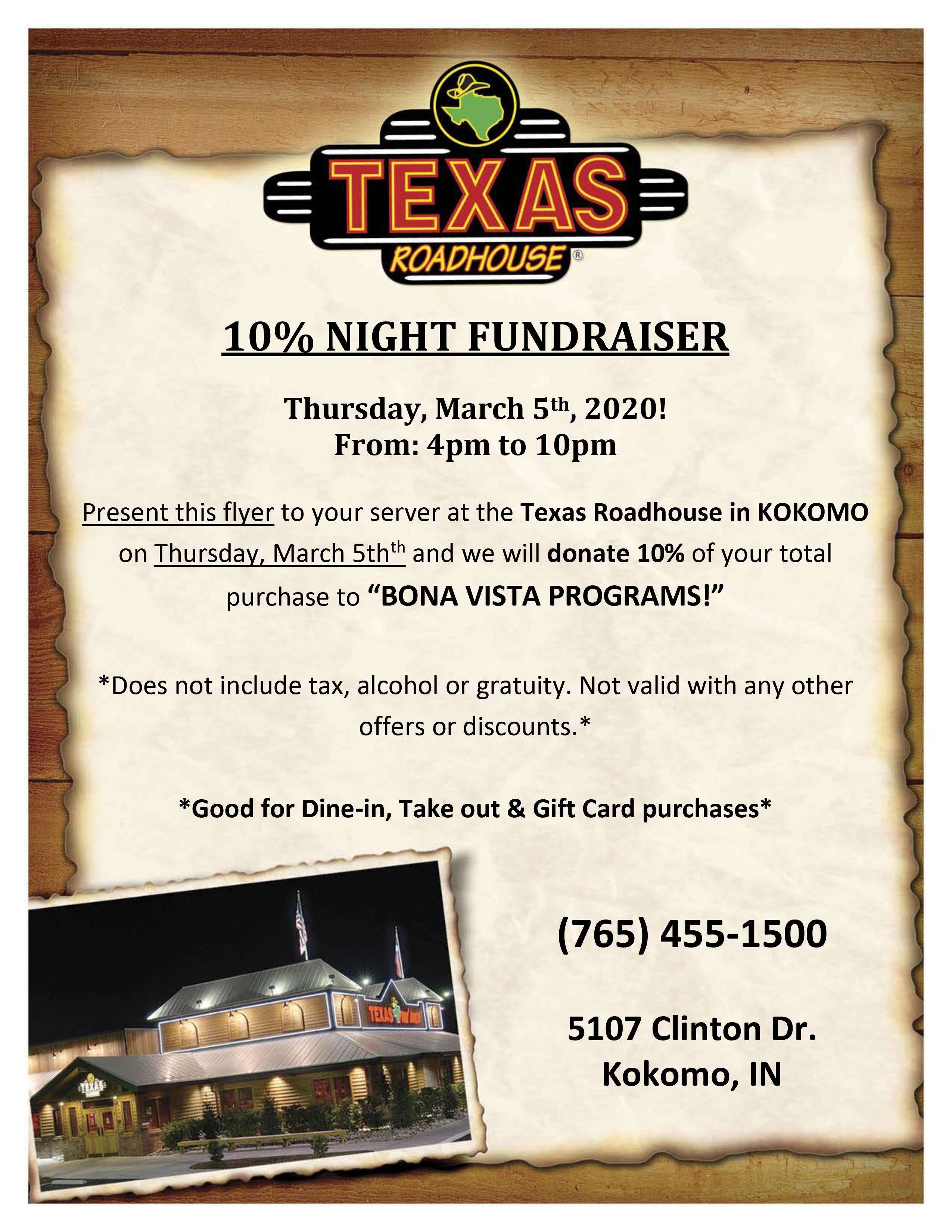 Texas Roadhouse March 5